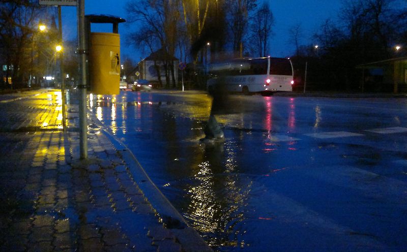 Tak wyglądała ulica w Dąbrowie w ubiegły piątek (iSokolka.eu)